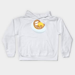 Cute Egg Sloth Kids Hoodie